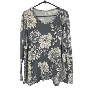 Soul Cake Cottage Core Long Sleeve Top 1x Womens Plus Size Coquette Pullover